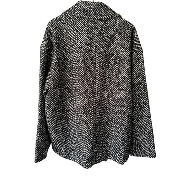 New! Favorite Daughter Herringbone Peacoat Oversized Jacket XL - Picture 10 of 11